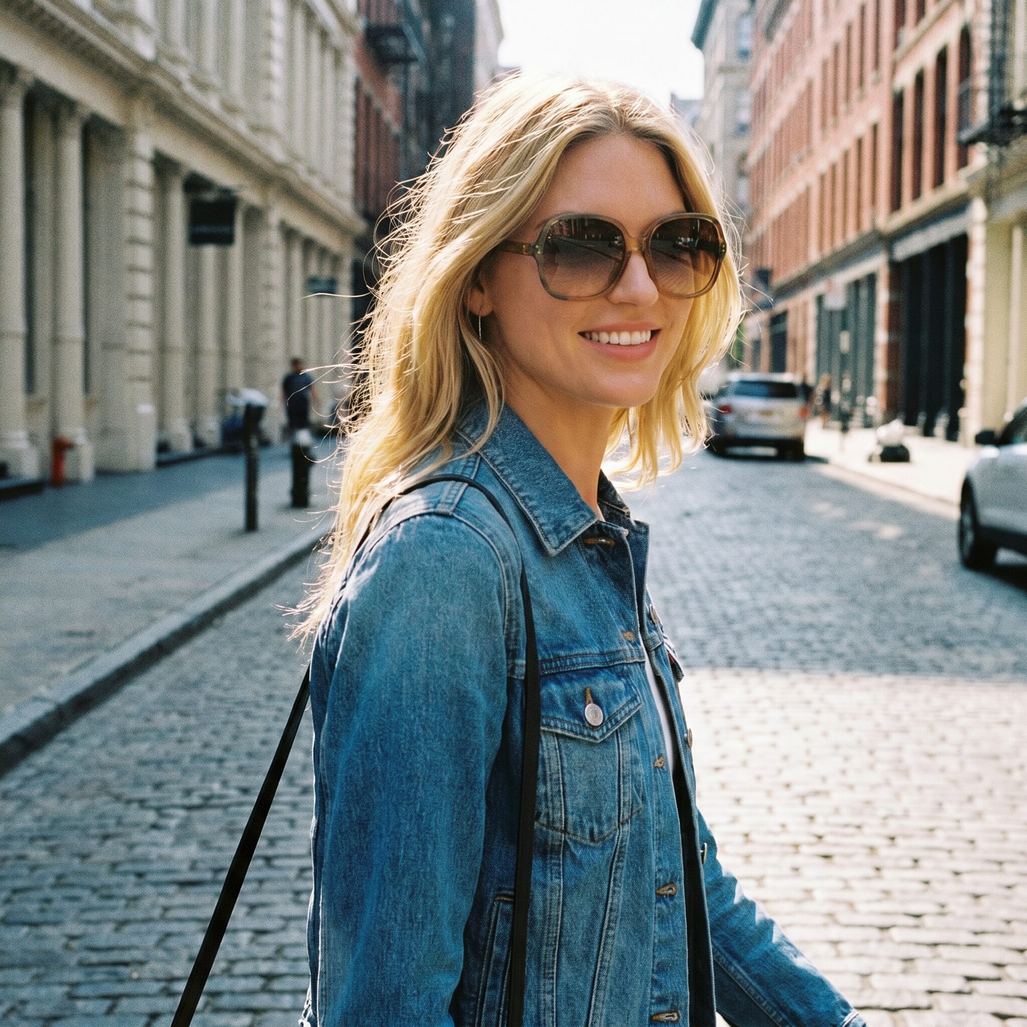 Martha Hunt with sunglasses