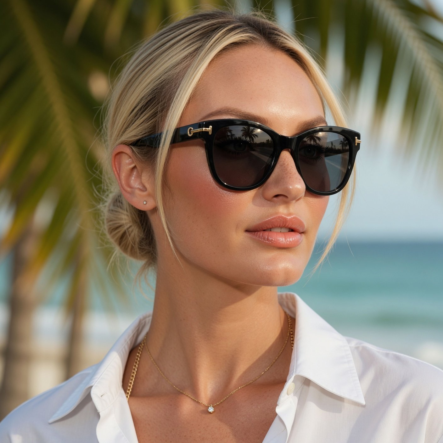 Candice Swanepoel with sunglasses