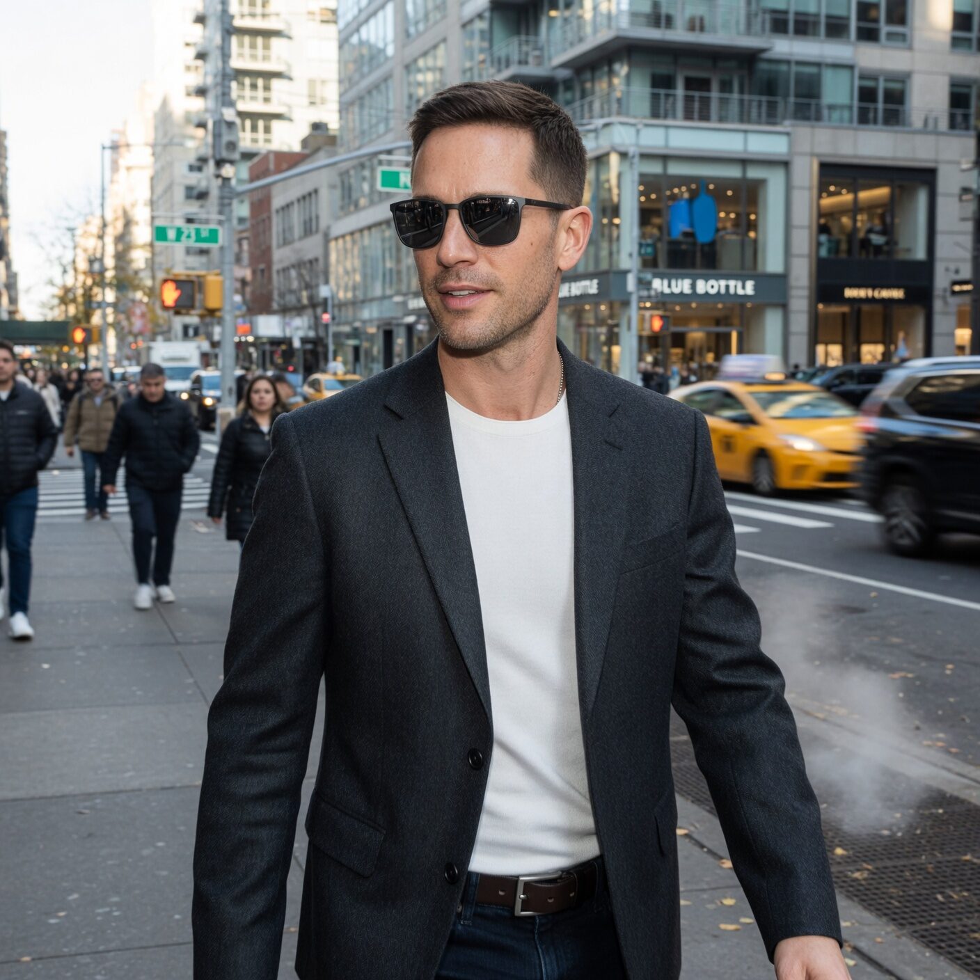 Carter Hudson with sunglasses