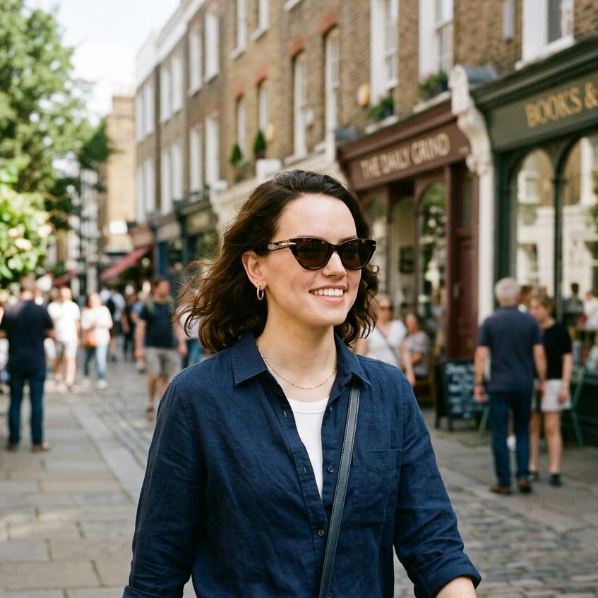 Daisy Ridley with sunglasses