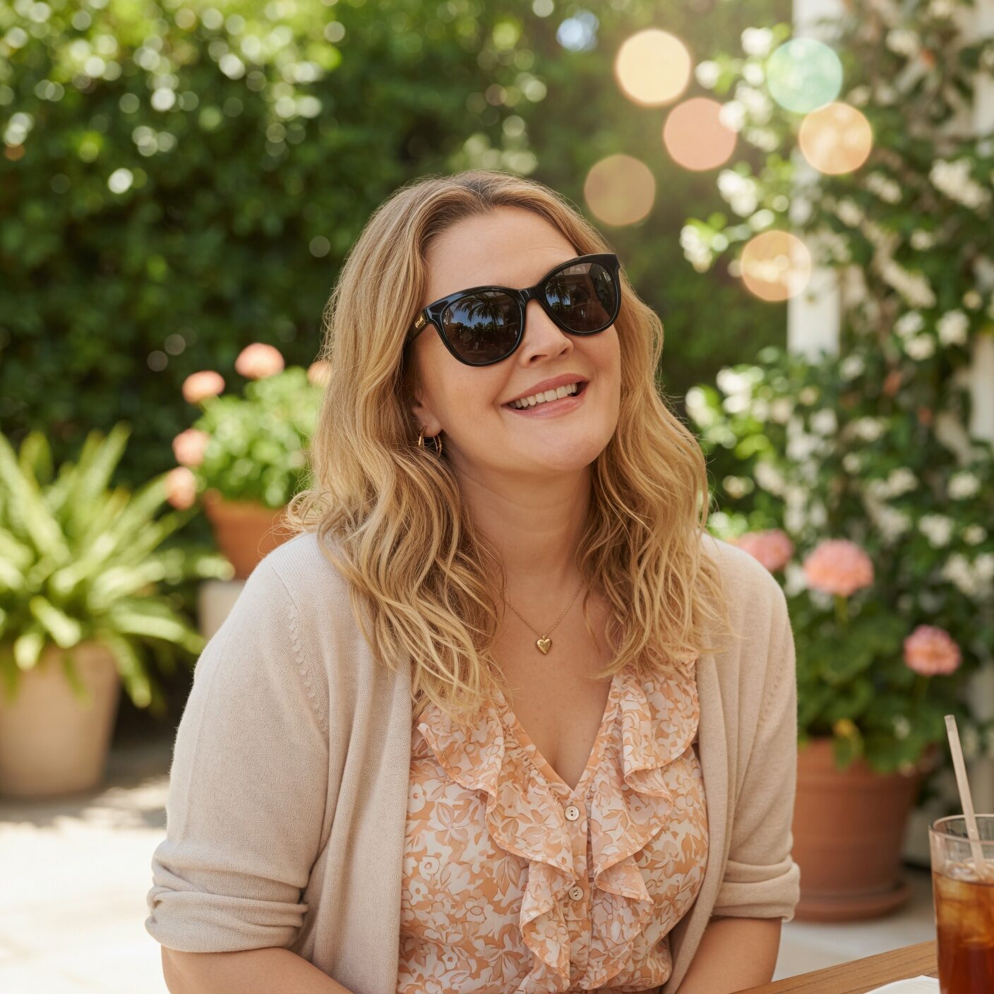 Drew Barrymore with sunglasses