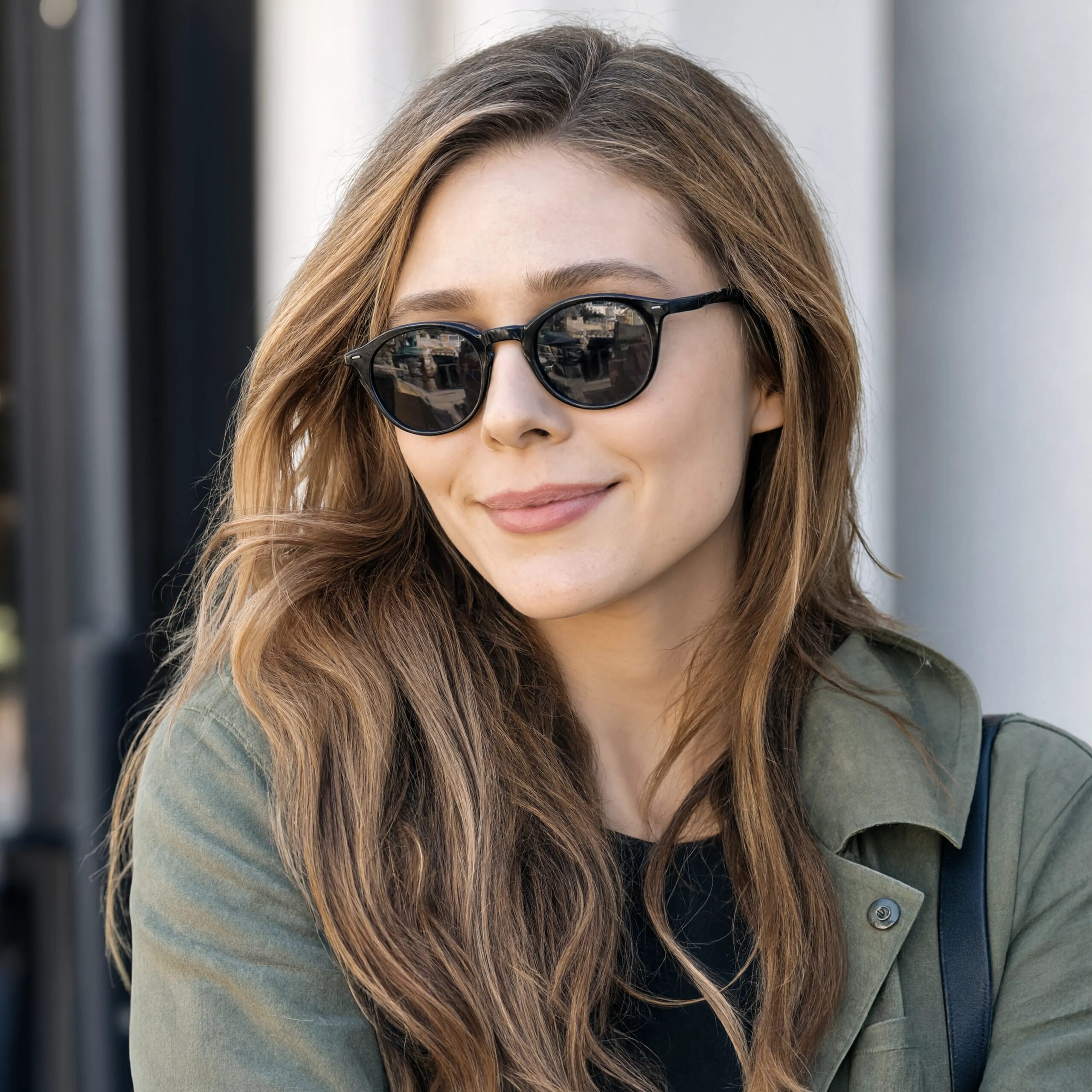 Elizabeth Olsen with sunglasses
