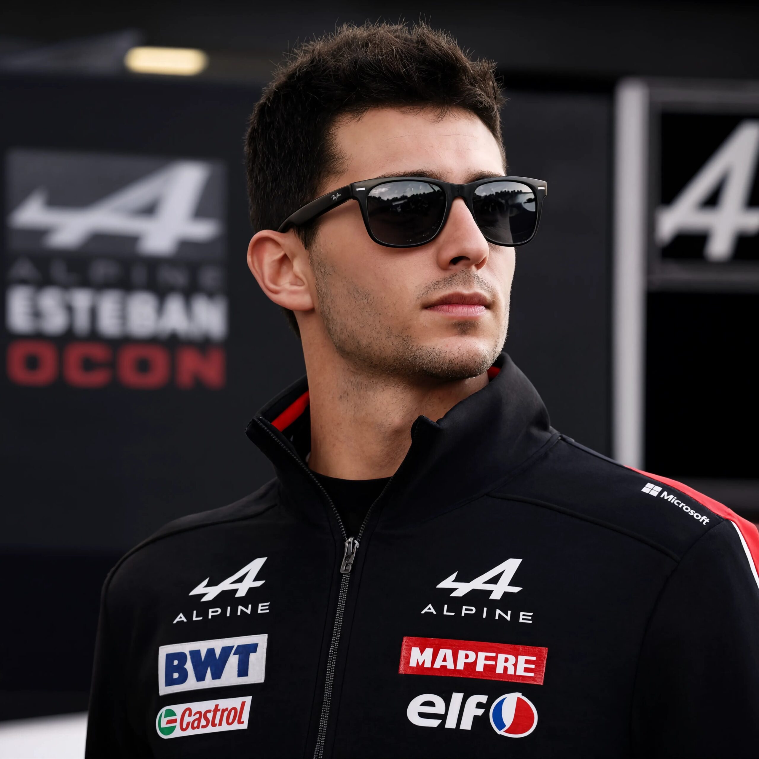 Esteban Ocon with sunglasses