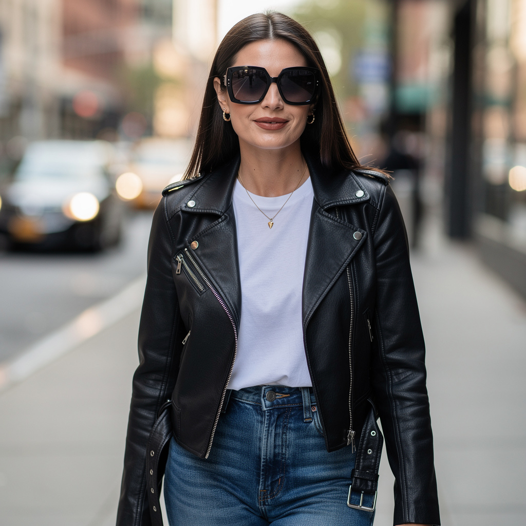 Lea Michele streetstyle with sunglasses