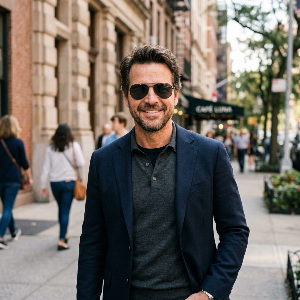 Matthew Settle with sunglasses