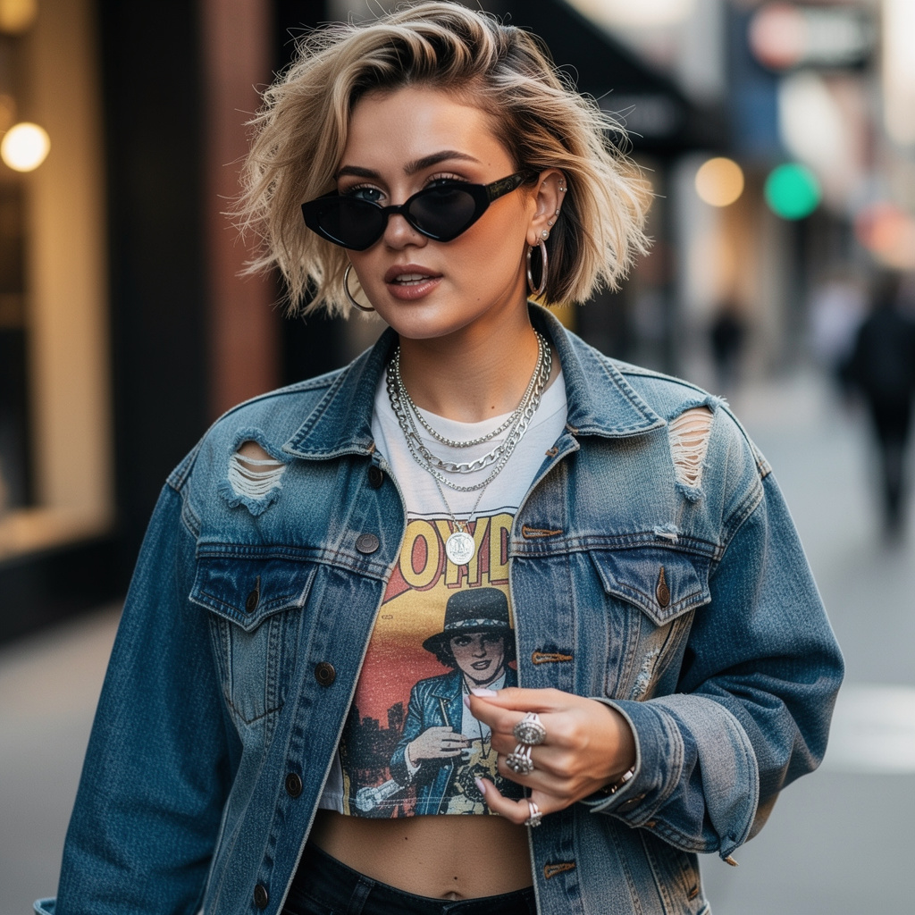 Miley Cyrus streetstyle with sunglasses