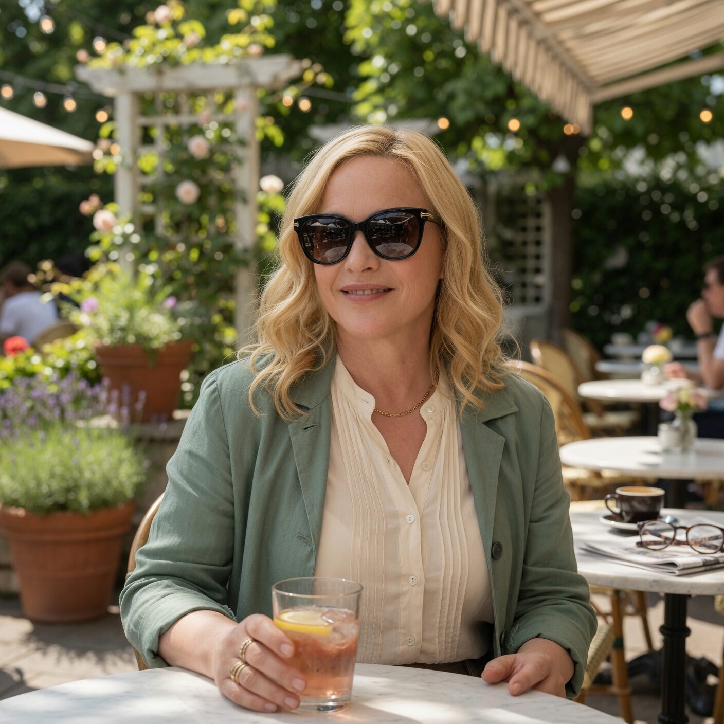 Patricia Arquette with sunglasses