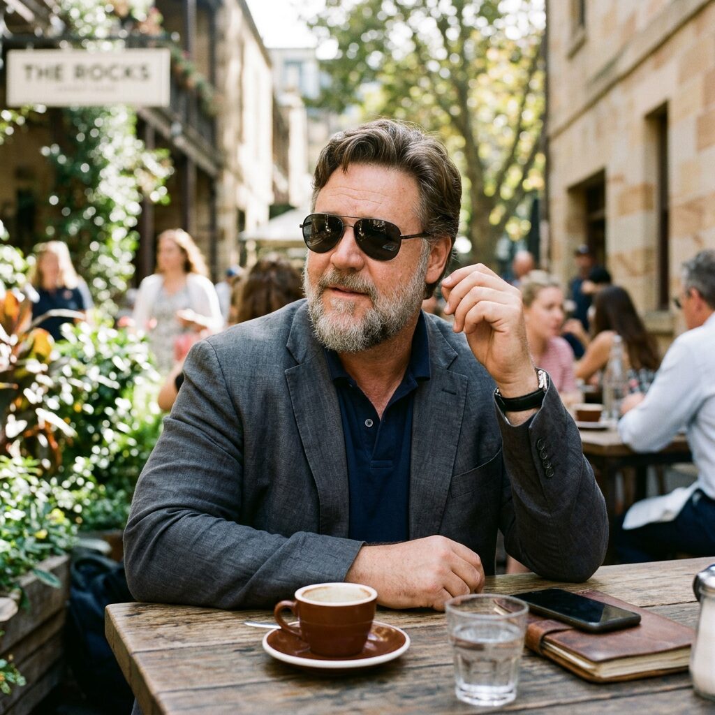 Russell Crowe with sunglasses
