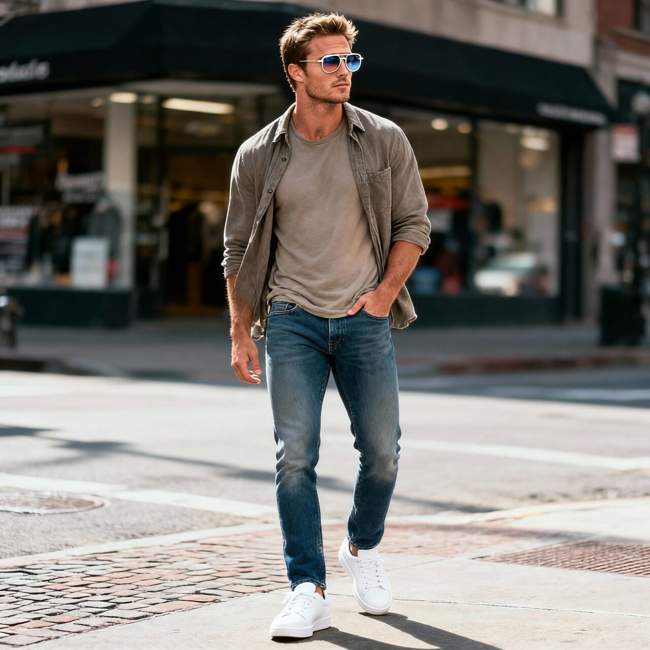 Taylor Kitsch with sunglasses