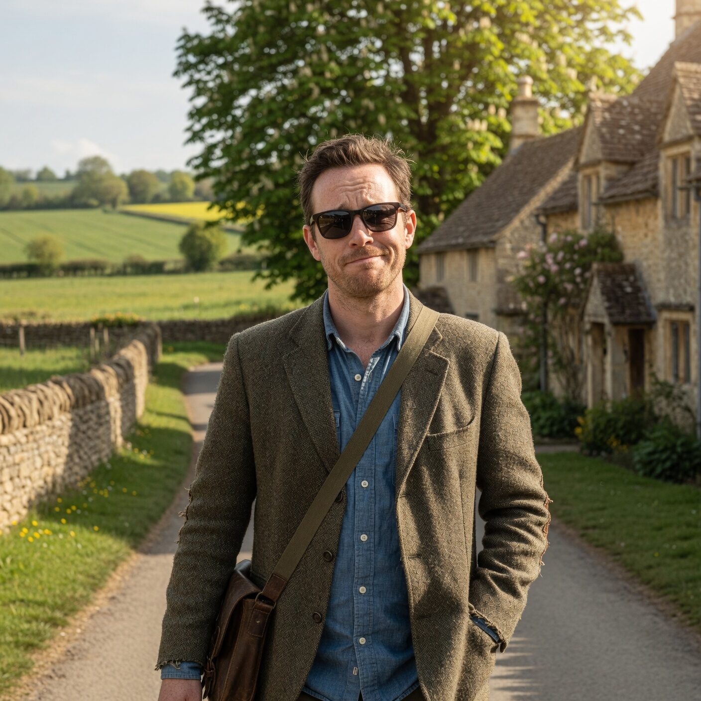 Tom Basden with sunglasses